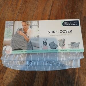 Bebe au Lait Multi-Use Cover in Gray and White